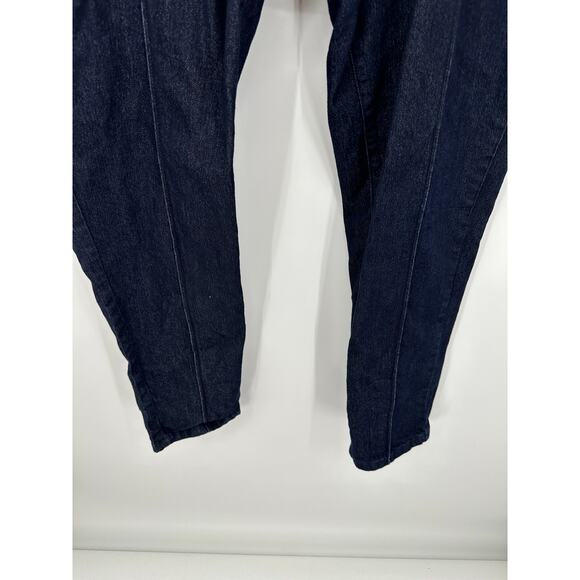 Modcloth Dark Wash Denim Jeans Skinny Women Size 26R Front Pleat Cotton Stretch - Picture 3 of 8